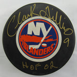 Clark Gillies Signed Auto Autograph Islanders Logo Hockey Puck w/ Insc JSA UU34633