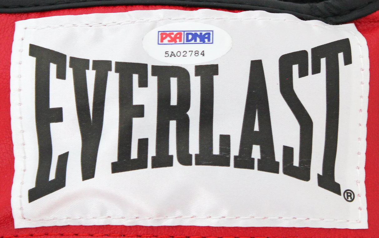 Muhammad Ali "Cassius Clay" Signed Red Everlast Boxing Glove PSA Itp #5A02784