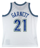 Timberwolves Kevin Garnett "HOF 2020" Signed White M&N HWC Jersey BAS Witnessed