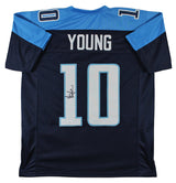 Vince Young Authentic Signed Blue Pro Style Jersey Autographed JSA Witness