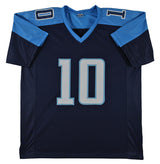 Vince Young Authentic Signed Blue Pro Style Jersey Autographed JSA Witness
