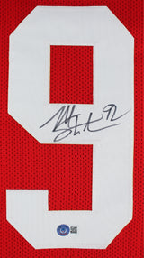 Michael Strahan Authentic Signed Red Pro Style Jersey Autographed BAS Witnessed