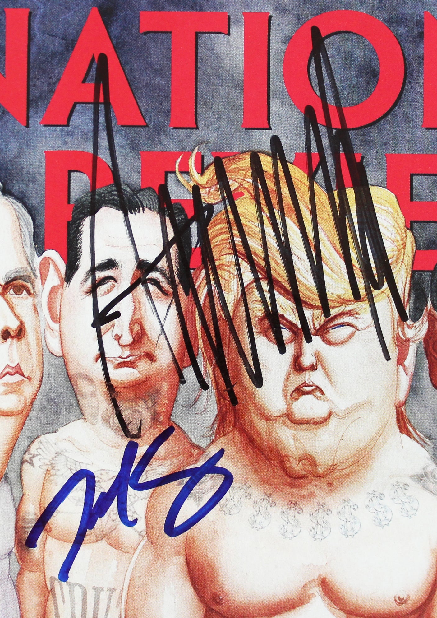 Donald Trump, Ted Cruz & Chris Christie Authentic Signed Magazine BAS #AB77805