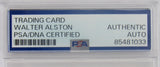 Walter Alston 1962 Topps Signed Auto Encapsulated Baseball Card PSA/DNA