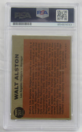 Walter Alston 1962 Topps Signed Auto Encapsulated Baseball Card PSA/DNA