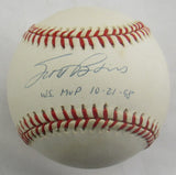 Scott Brosius Signed 1998 World Series Auto Rawlings Baseball JSA CN60100 w/Inscription