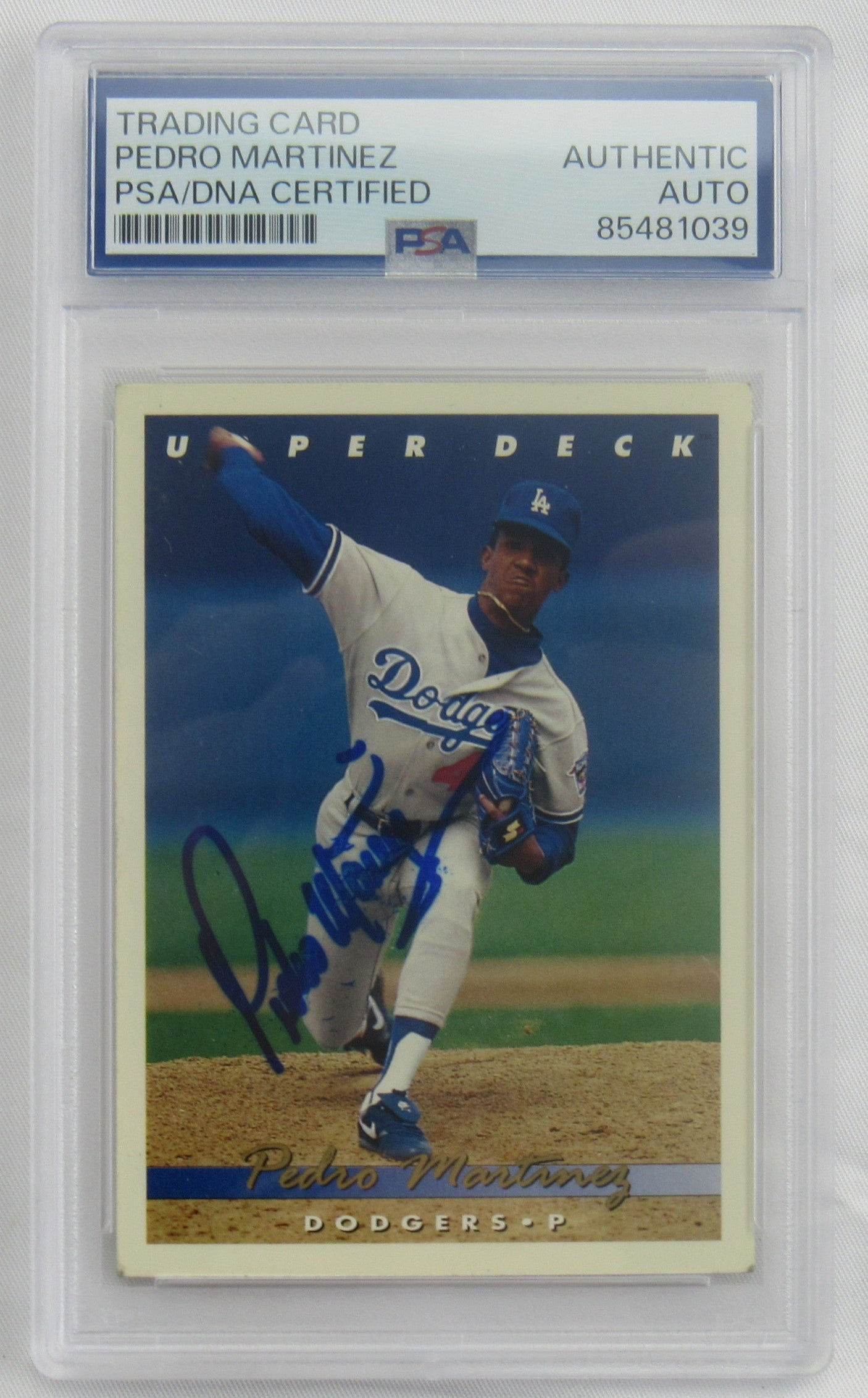 Pedro Martinez 1993 Upper Deck Signed Auto Encapsulated Baseball Card PSA/DNA