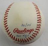 Scott Brosius Signed 1998 World Series Auto Rawlings Baseball JSA CN60100 w/Inscription