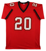 Ronde Barber Authentic Signed Red Pro Style Jersey Autographed BAS Witnessed