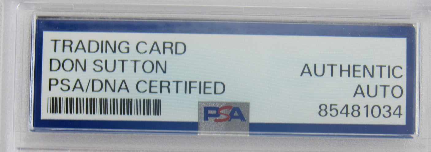 Don Sutton 1968 Topps Signed Auto Autograph Encapsulated Baseball Card PSA/DNA