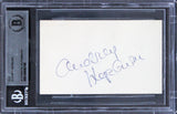 Audrey Hepburn Breakfast At Tiffany's Authentic Signed Business Card BAS Slabbed