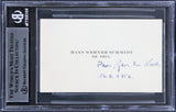 Audrey Hepburn Breakfast At Tiffany's Authentic Signed Business Card BAS Slabbed