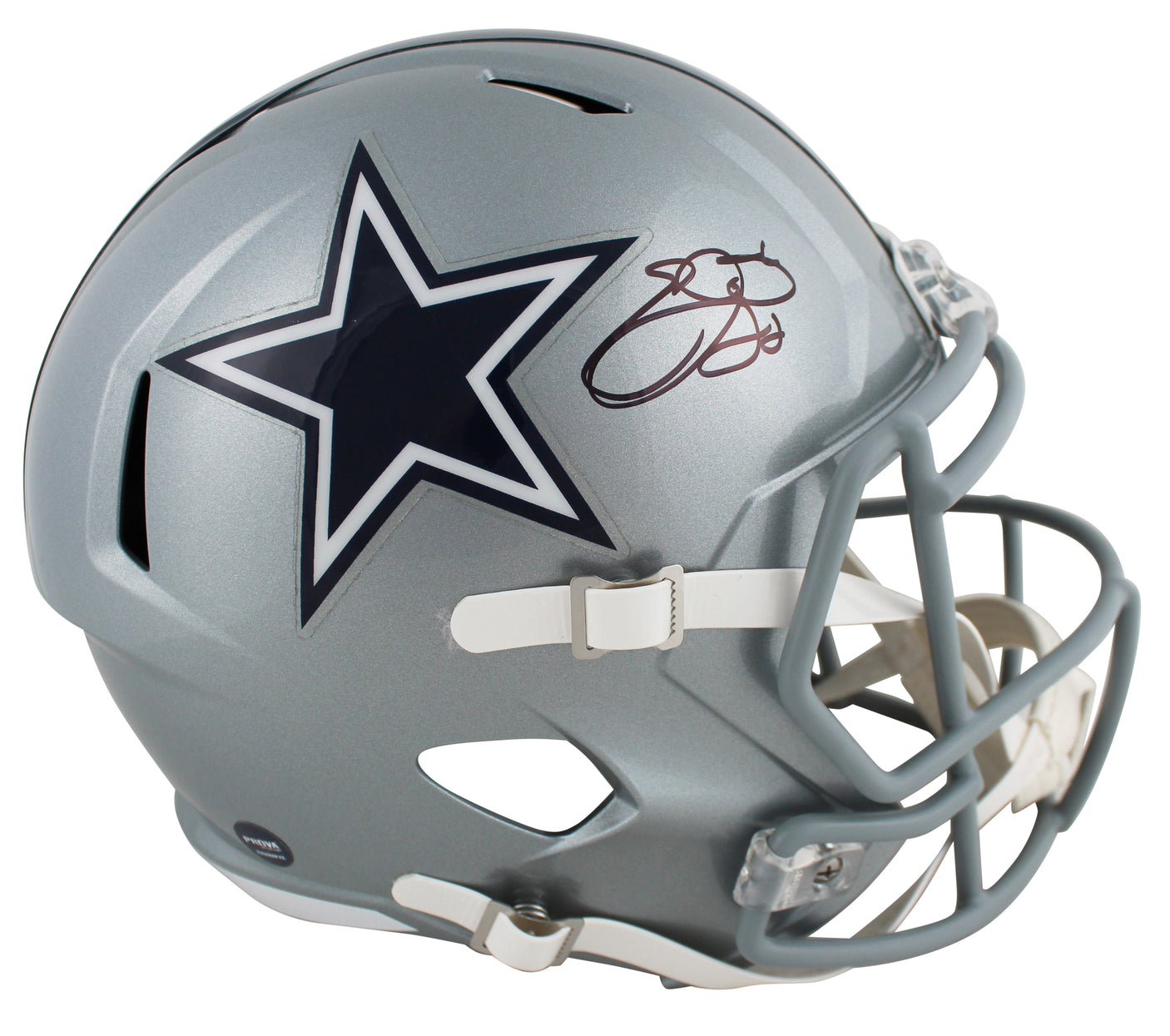 Cowboys Emmitt Smith Authentic Signed Full Size Speed Rep Helmet BAS Witnessed