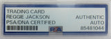 Reggie Jackson 1980 Topps Super Signed Auto Autograph Encapsulated 5x7 Topps Card PSA/DNA