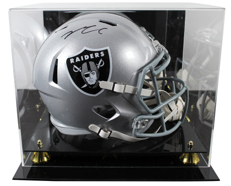 Raiders Maxx Crosby Authentic Signed Full Size Speed Rep Helmet W/ Case Fanatics