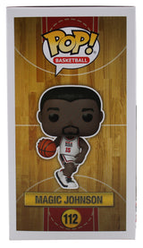 Lakers Magic Johnson Signed USA #112 Funko Pop Vinyl Figure w/ Blue Sig BAS Wit