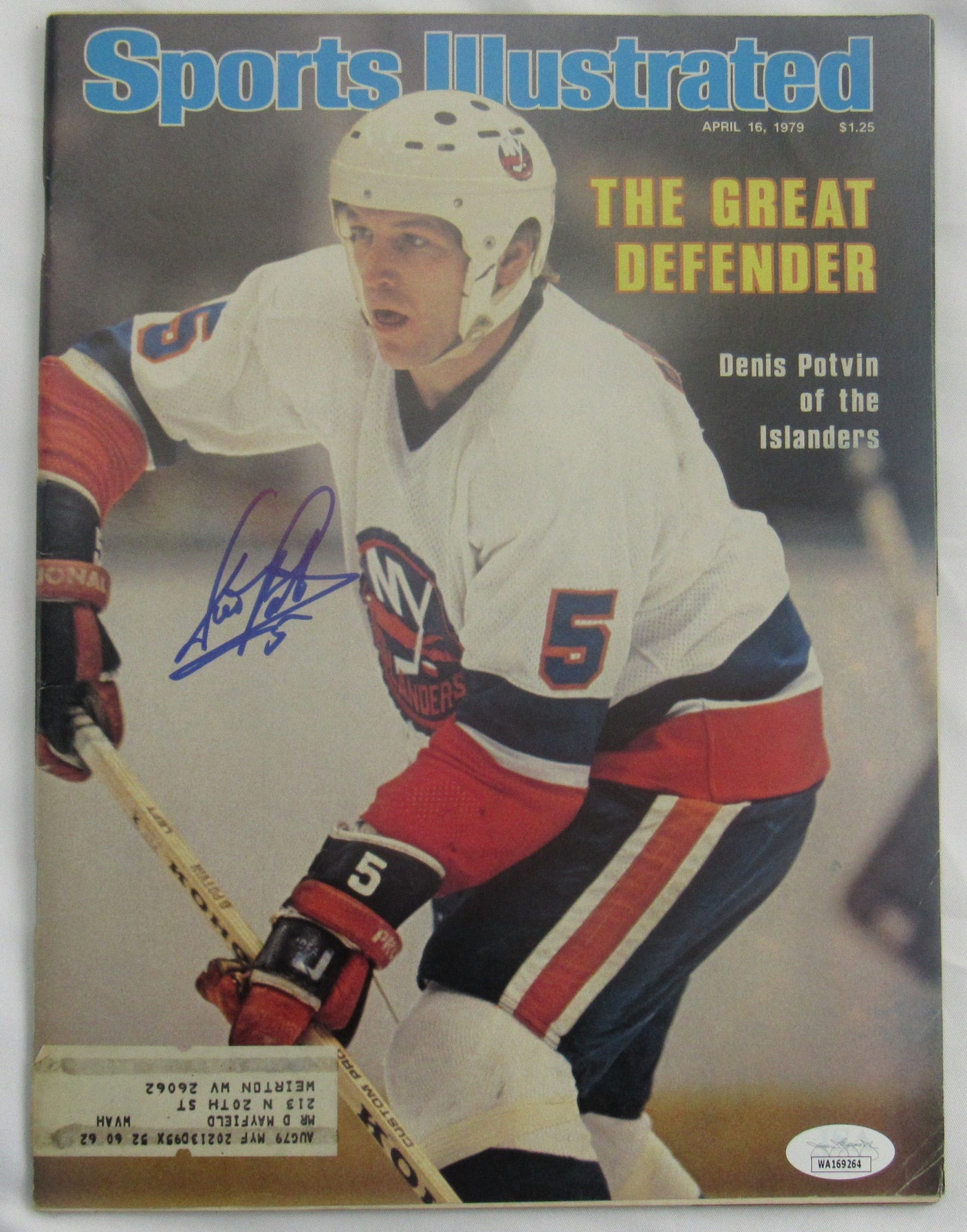 Denis Potvin Signed Auto Autograph Sports Illustrated Magazine JSA WA169264