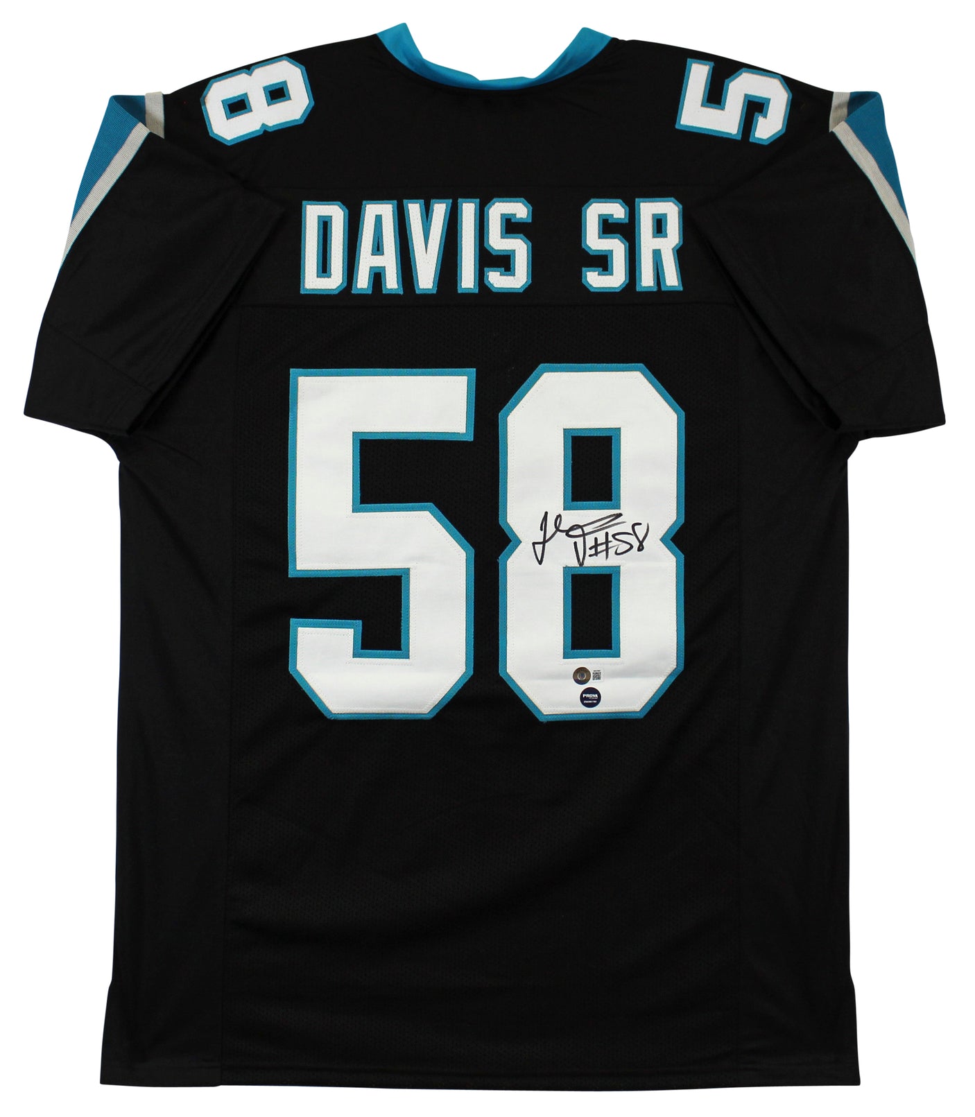 Thomas Davis Authentic Signed Black Pro Style Jersey Autographed BAS Witnessed