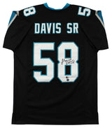 Thomas Davis Authentic Signed Black Pro Style Jersey Autographed BAS Witnessed