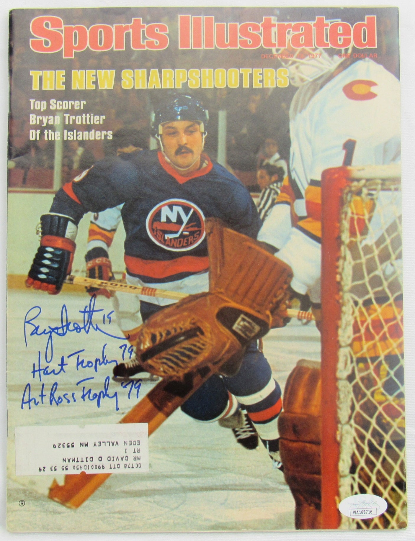 Bryan Trottier Signed Auto Autograph Sports Illustrated Magazine JSA WA168716