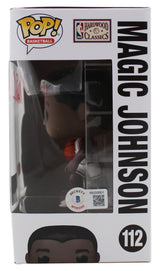 Lakers Magic Johnson Signed USA #112 Funko Pop Vinyl Figure w/ Red Sig BAS Wit