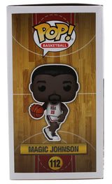 Lakers Magic Johnson Signed USA #112 Funko Pop Vinyl Figure w/ Red Sig BAS Wit
