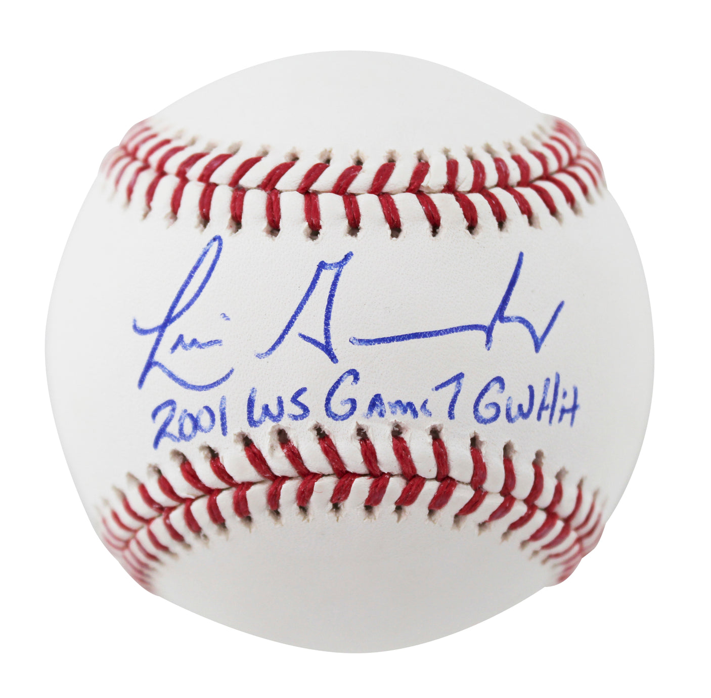 D-Backs Luis Gonzalez "2001 Ws G7 Gw Hit" Signed Authentic OML Baseball BAS