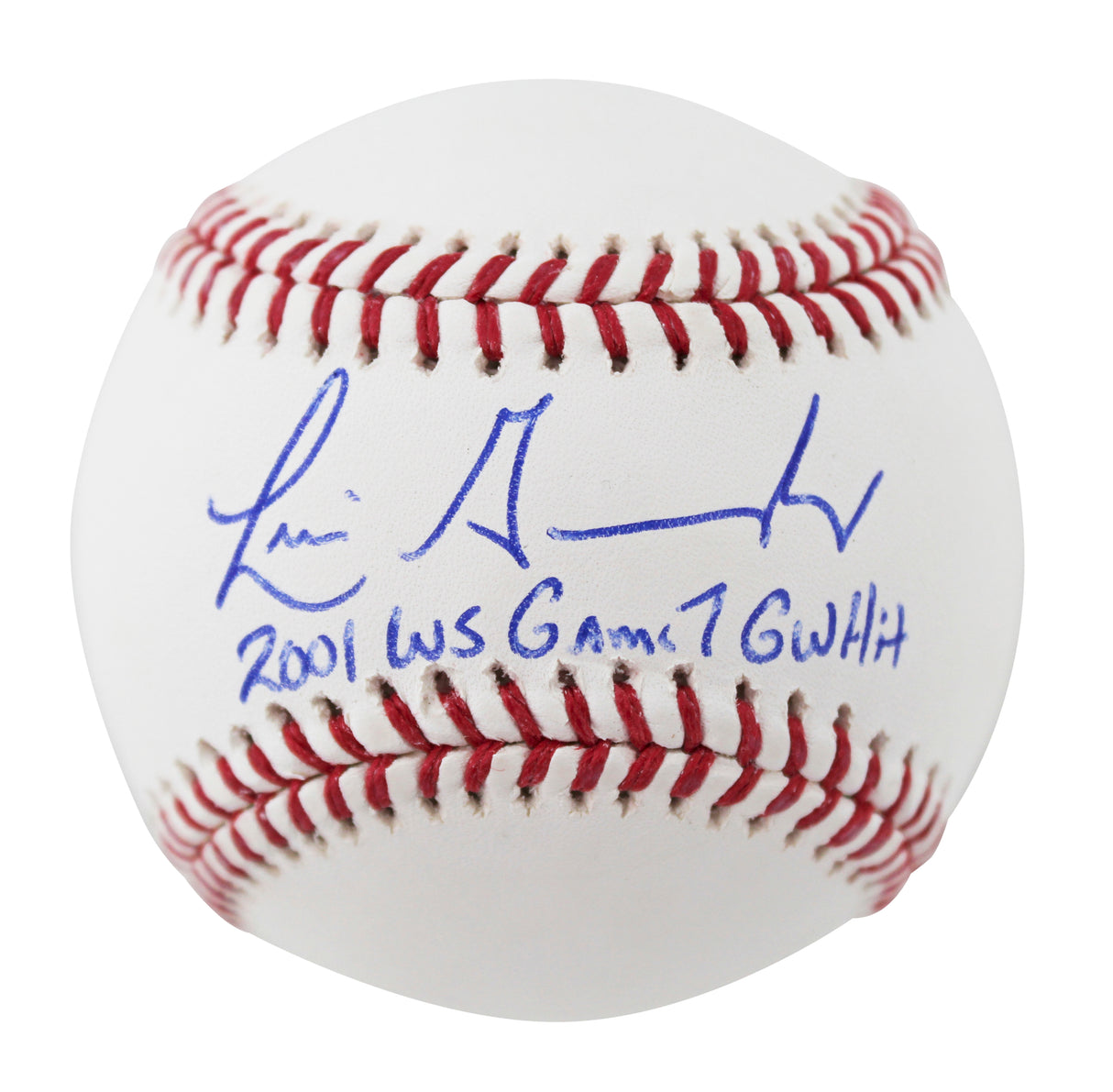 D-Backs Luis Gonzalez "2001 Ws G7 Gw Hit" Signed Authentic OML Baseball BAS