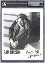 Sam Kinison Best Wishes Signed 8x10 Promotional B&W Photo Auto 10! BAS Slabbed