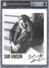 Sam Kinison Best Wishes Signed 8x10 Promotional B&W Photo Auto 10! BAS Slabbed