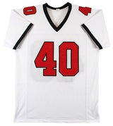 Mike Alstott "A-Train" Authentic Signed White Pro Style Jersey BAS Witnessed