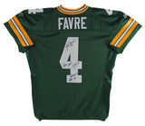 Packers Brett Favre Signed Game Used Green Reebok Jersey BAS & Photomatched!