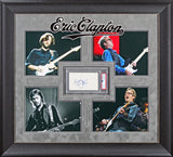 Eric Clapton Authentic Signed & Framed 3x5 Index Card Auto 10! PSA/DNA Slabbed