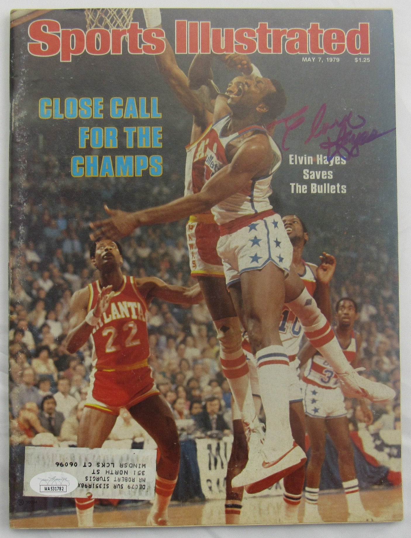 Elvin Hayes Signed Auto Autograph Sports Illustrated Magazine WA531782