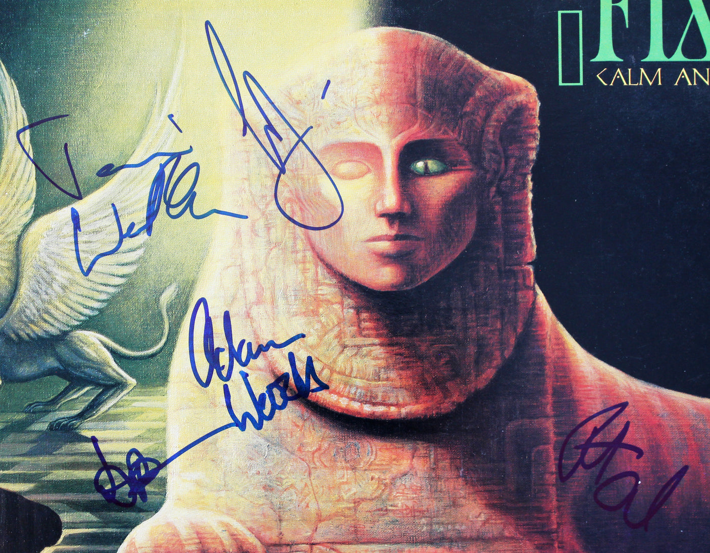 The Fixx (5) Curnin, Woods, Greenall, West-Oram & Brown Signed Album Cover BAS