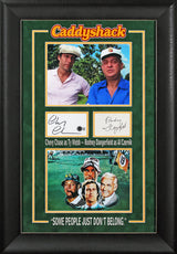 Chevy Chase & Rodney Dangerfield Caddyshack Signed Framed Display BAS #AD04946