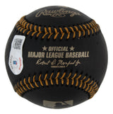 Royals Salvador Johan Perez DIaz Full Name Signed Black Oml Baseball BAS Witness