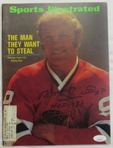 Bobby Hull Signed Auto Autograph Sports Illustrated Magazine JSA WA168530