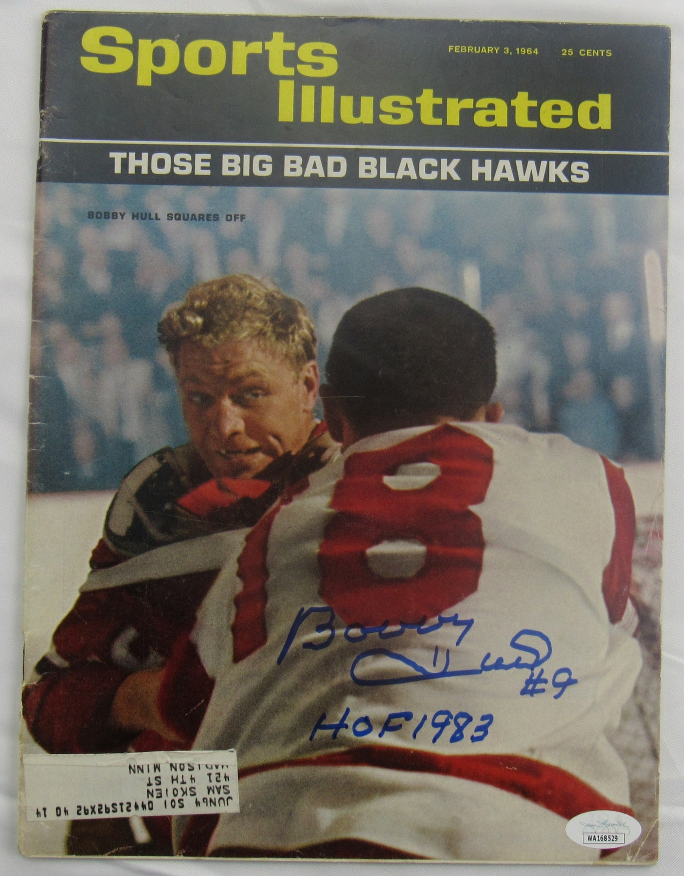 Bobby Hull Signed Auto Autograph Sports Illustrated Magazine JSA WA168529