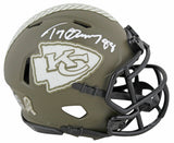 Chiefs Tony Gonzalez Signed Salute To Service Speed Mini Helmet BAS Witnessed