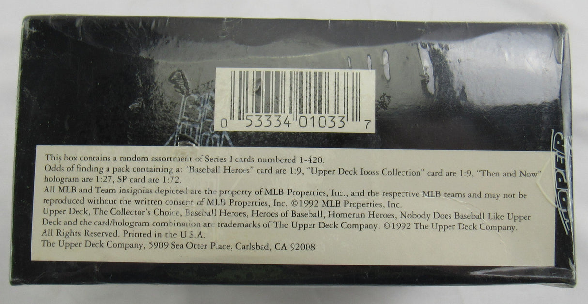 1993 Upper Deck Series One Sealed 36ct Baseball Wax Box