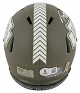 Chiefs Tony Gonzalez Signed Salute To Service Speed Mini Helmet BAS Witnessed