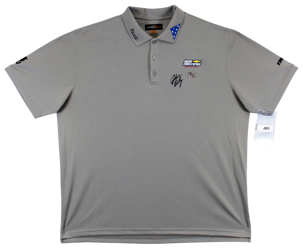 John Daly Authentic Signed Match Worn Gray Loudmouth Polo Shirt BAS #BH00338
