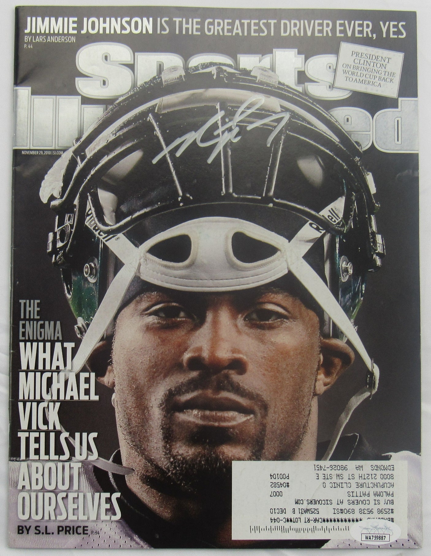 Michael Vick Signed Auto Autograph Sports Illustrated Magazine JSA WA759887