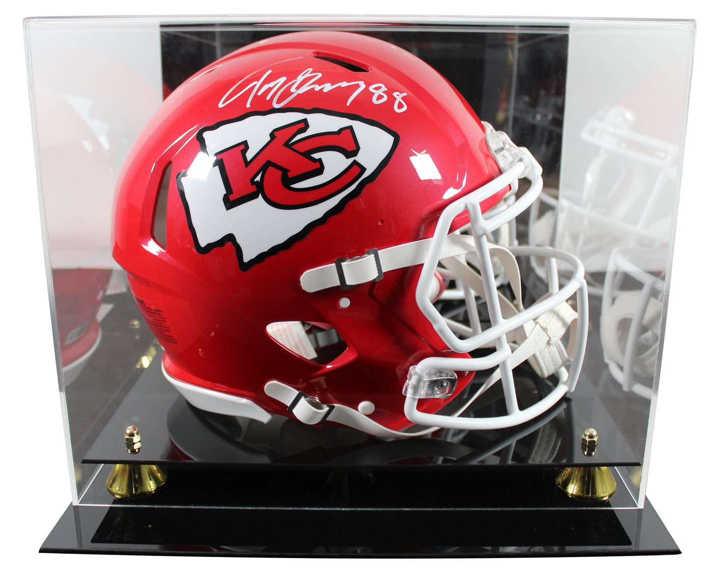 Chiefs Tony Gonzalez Signed F/S Speed Proline Helmet W/ Case w/ White Sig BAS W