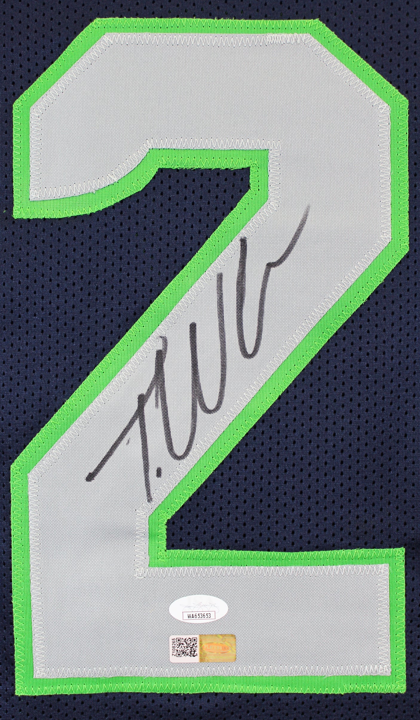 Tariq Woolen Authentic Signed Navy Blue Pro Style Jersey Autographed JSA Witness