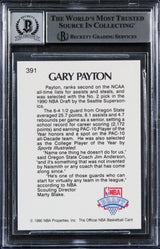 Sonics Gary Payton Signed 1990 Hoops #391 Rookie Card Auto 10! BAS Slabbed