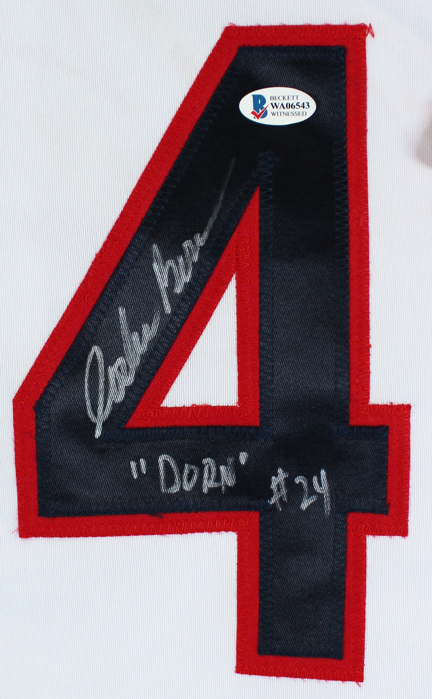 Corbin Bernsen Major League "Dorn" Signed White Pro Style Jersey BAS Witnessed