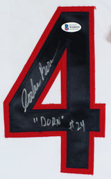 Corbin Bernsen Major League "Dorn" Signed White Pro Style Jersey BAS Witnessed