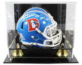 Broncos Randy Gradishar "HOF" Signed 1975-96 TB Speed Mini Helmet W/ Case BAS W